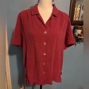 Vintage, Baxter Wells, 100% Silk, Button Down, Shirt